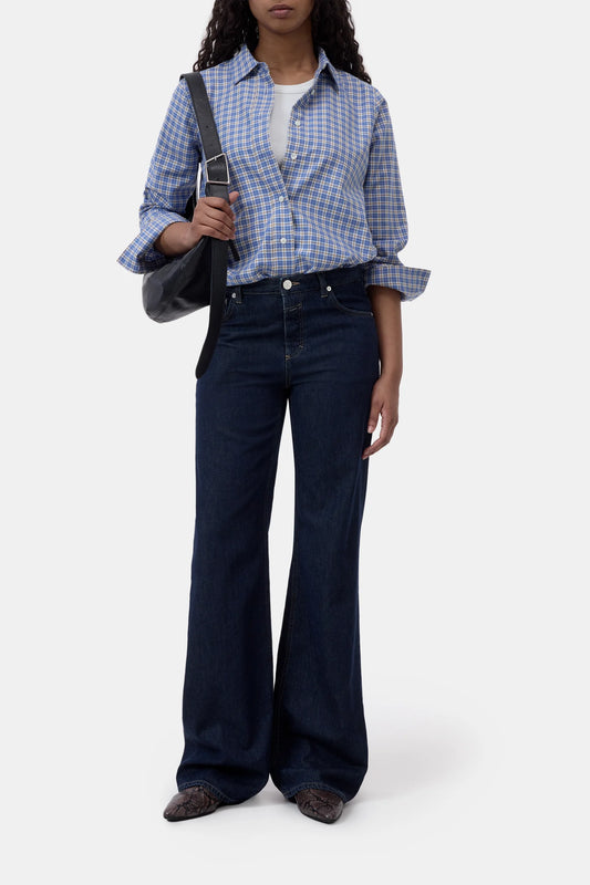 C94372 Basic Shirt Blue checks