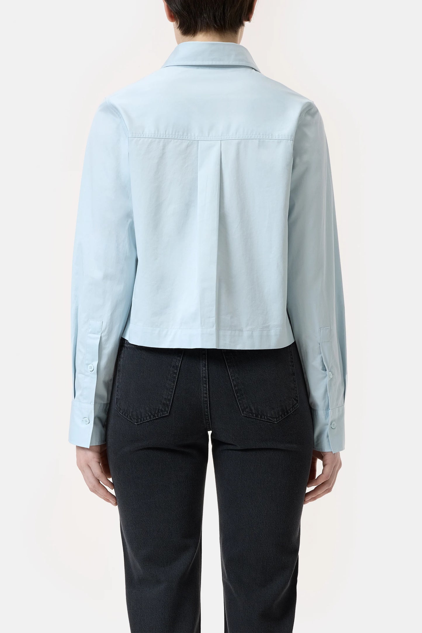 C94375 Cropped classic shirt Light sky blue