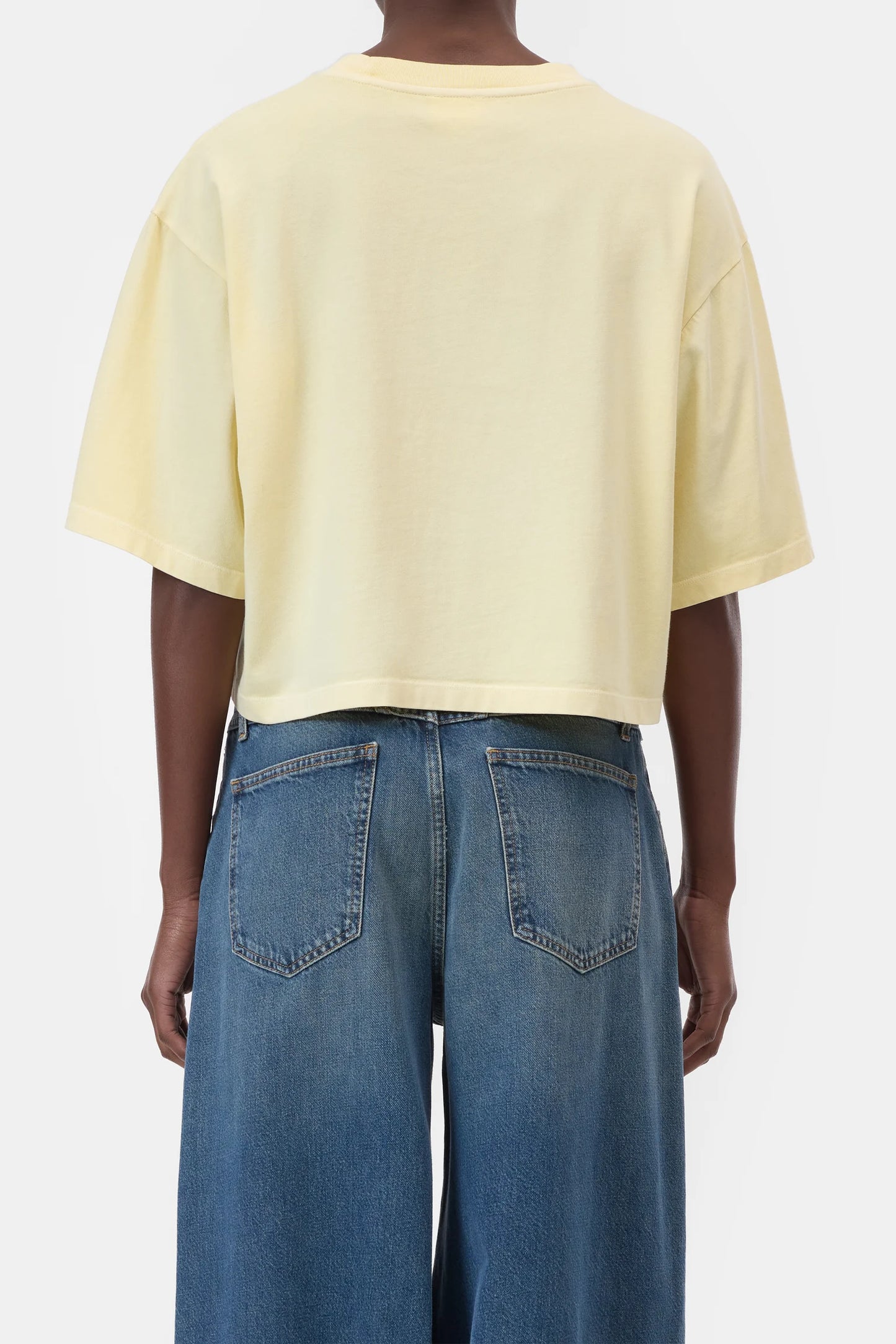 C95501 Cropped Tee Soft Yellow