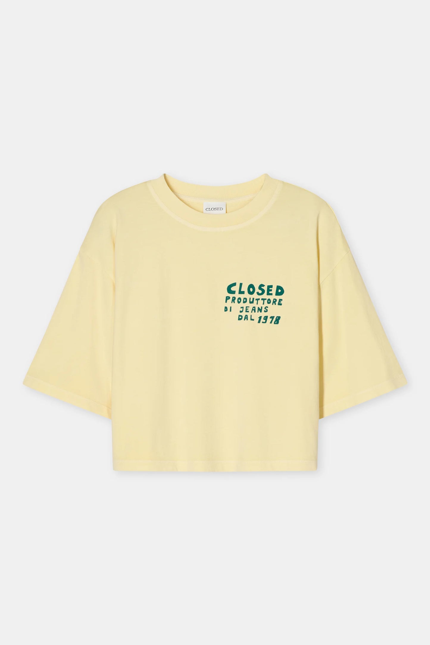 C95501 Cropped Tee Soft Yellow