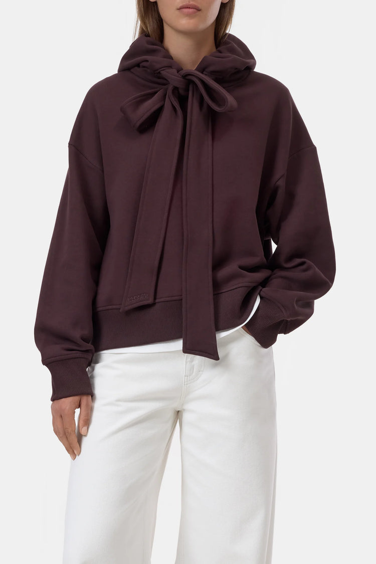 C95752 Bow Tie Hoodie Brown
