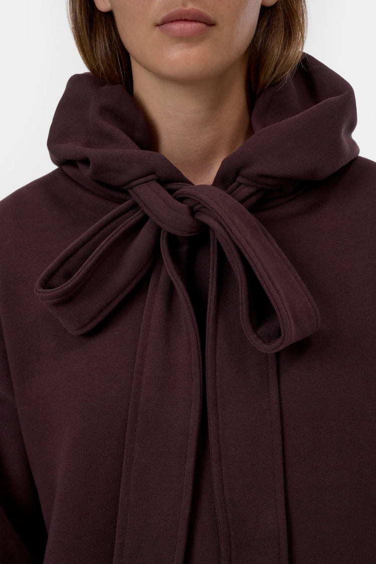 C95752 Bow Tie Hoodie Brown