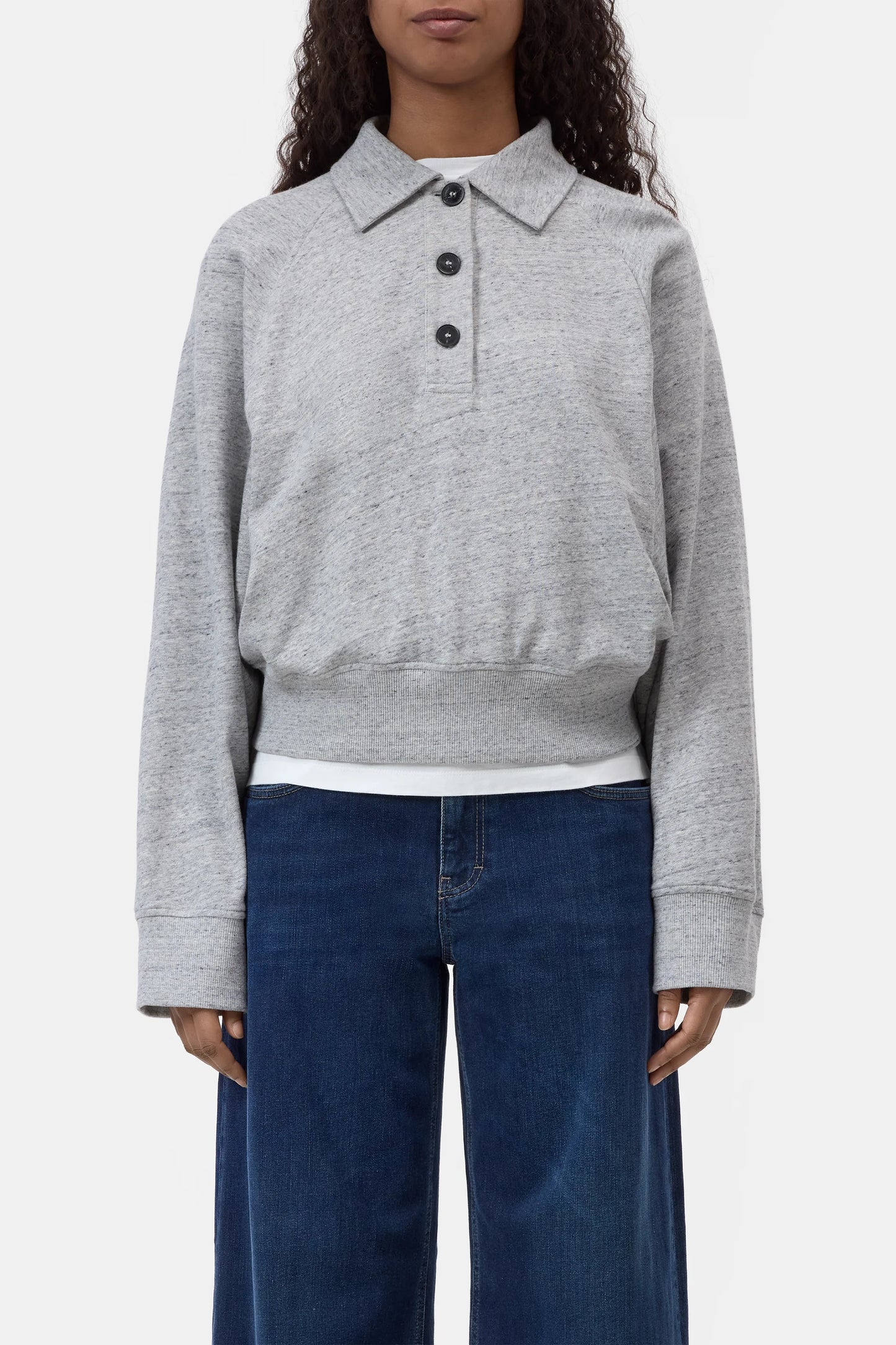 C95963 Polo sweater Light grey