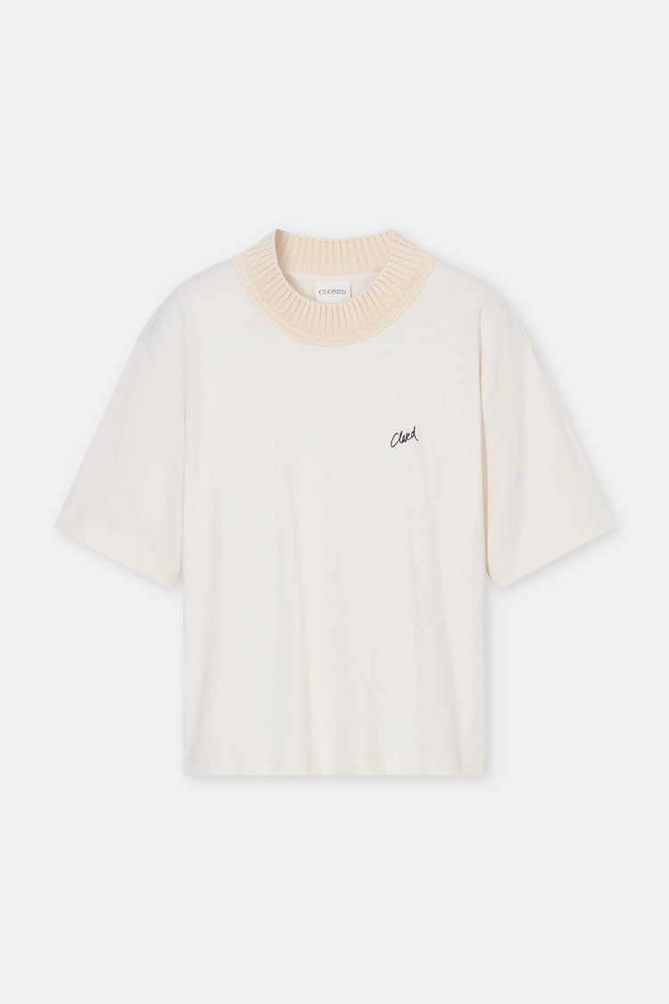 Relaxed T-shirt Whipped cream