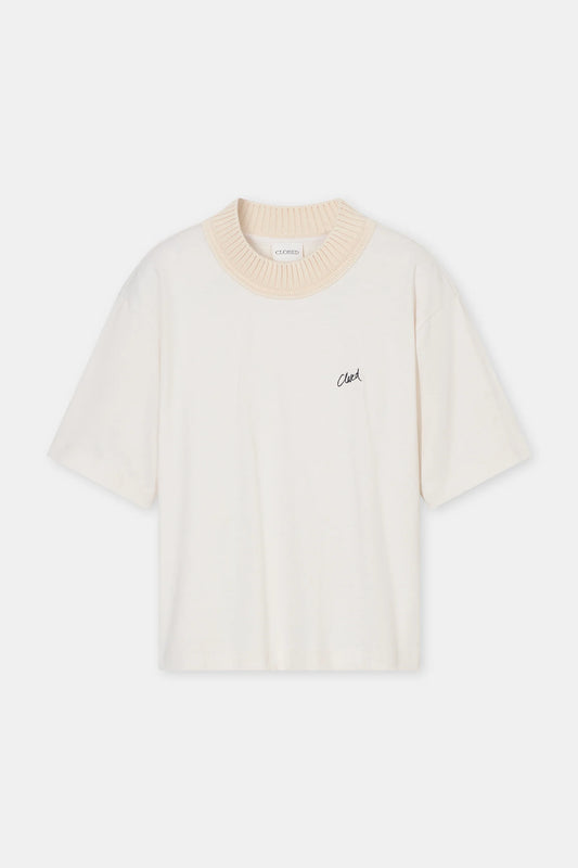 Relaxed T-shirt Whipped cream