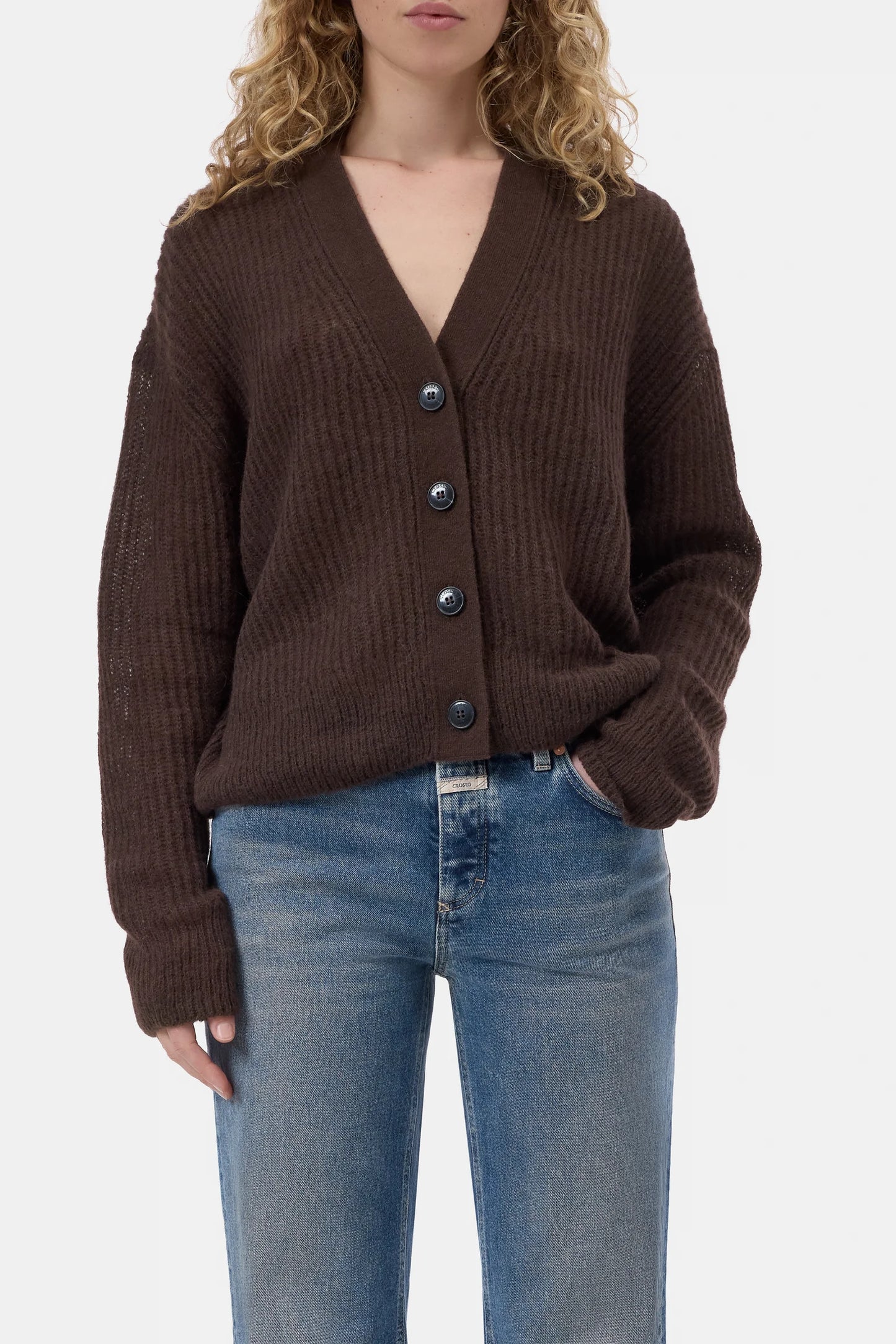 V Cardigan Brown