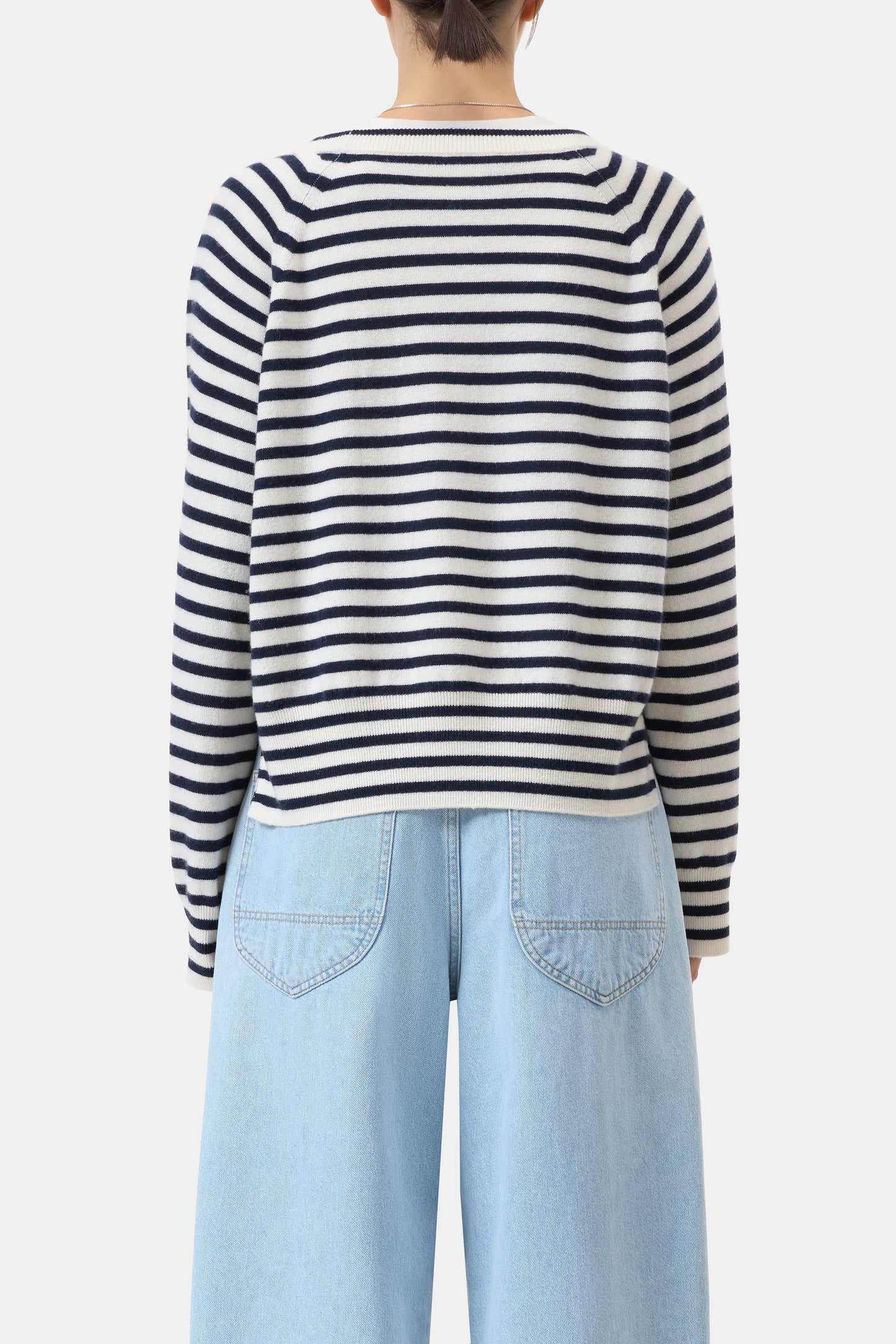 C96403 W knits Navy stripe