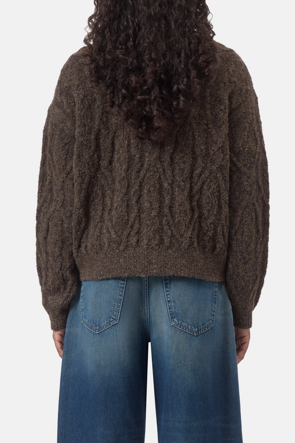 Troyer Zip Cardigan Brown