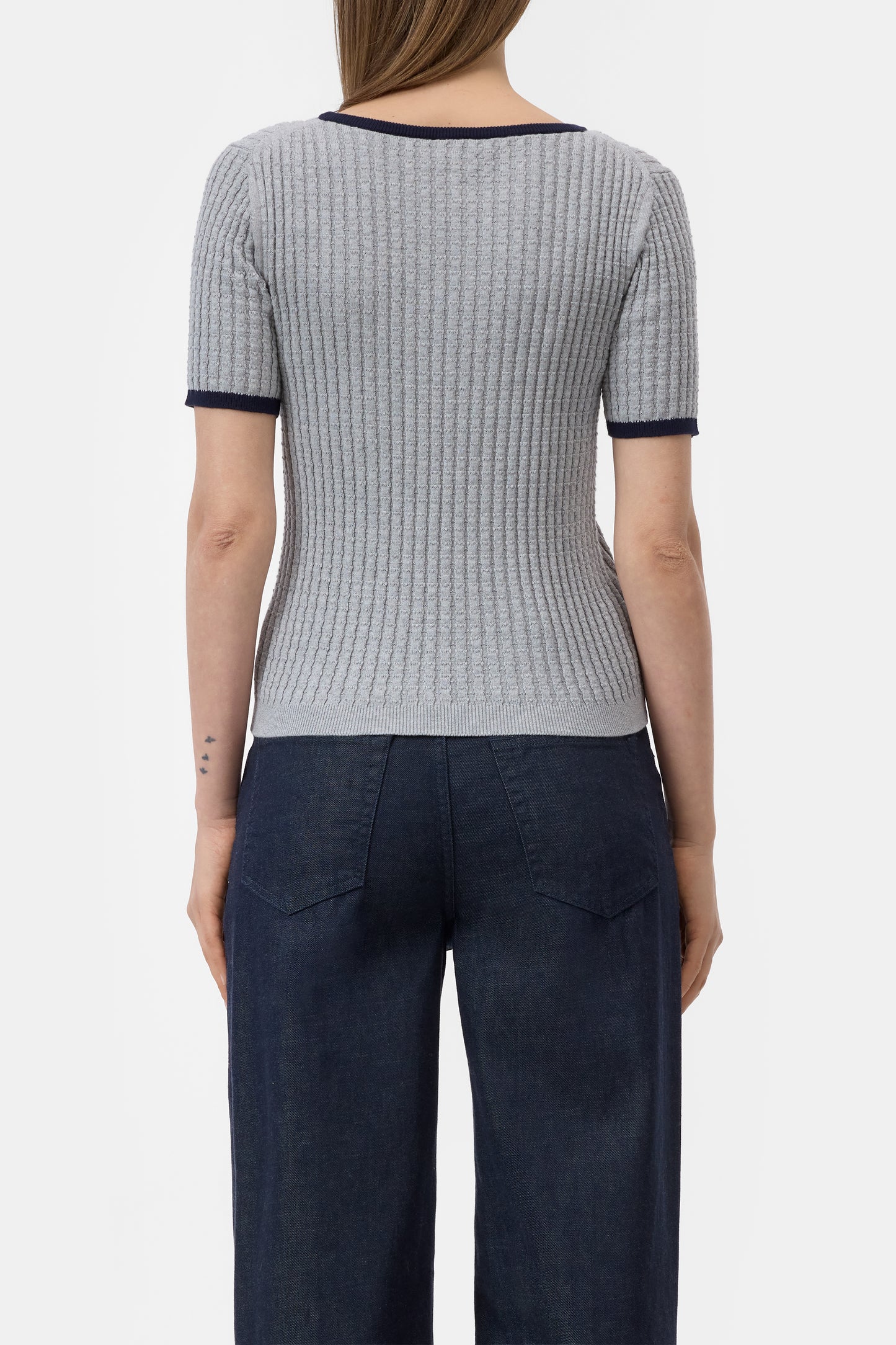 Crew neck short sleeve Light Grey Melange