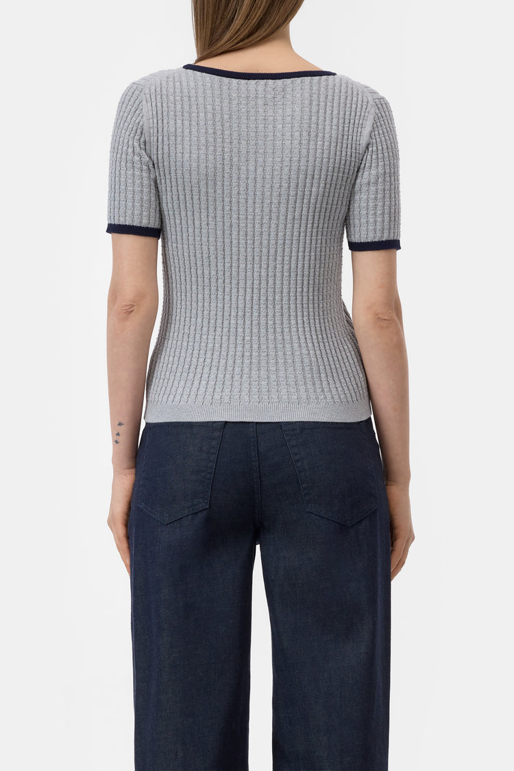 Crew neck short sleeve Light Grey Melange