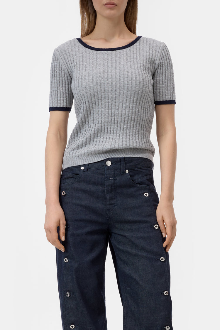 Crew neck short sleeve Light Grey Melange
