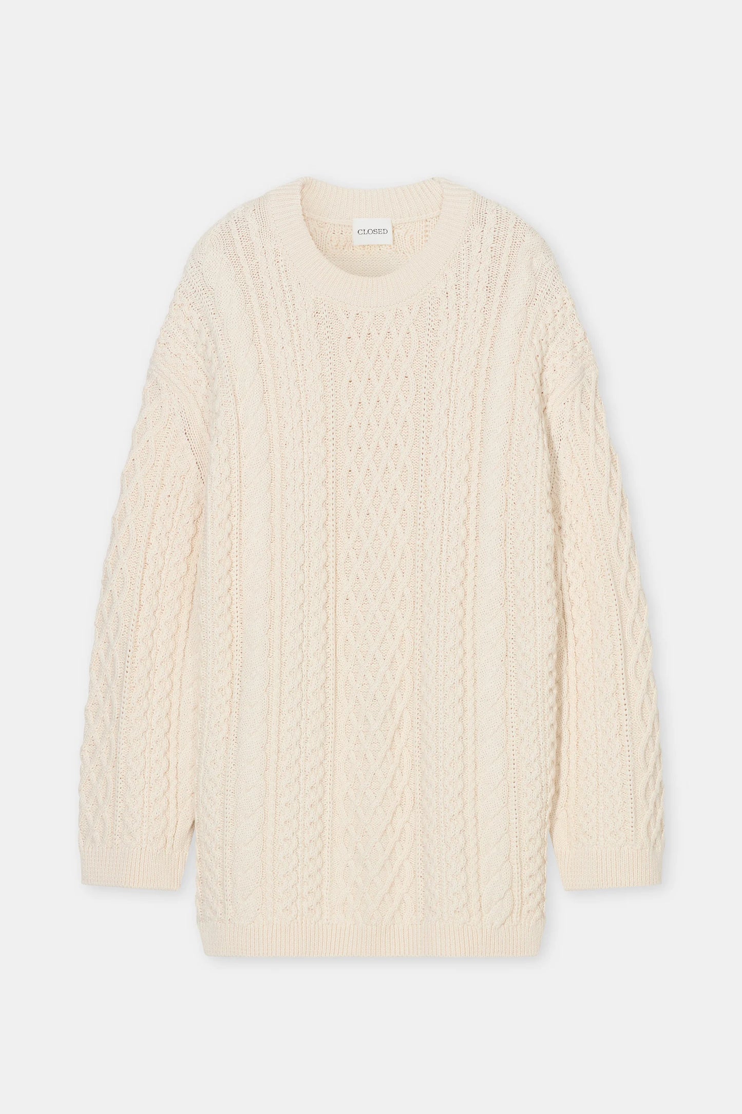 Crewneck long sleeve knitted Whipped Cream