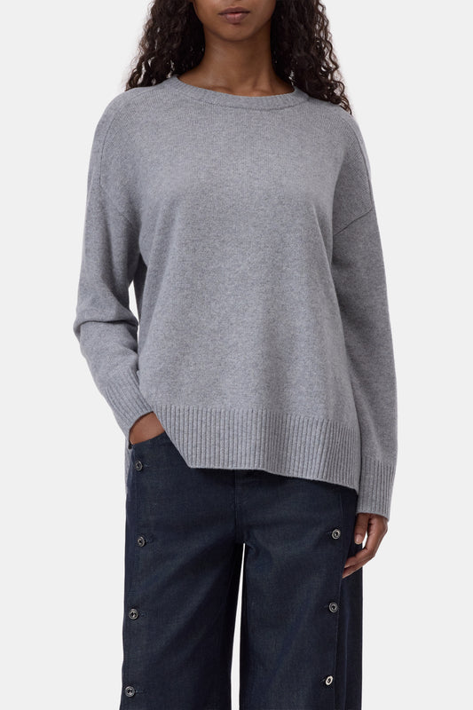 Crewneck Long Sleeve Light Grey Melange