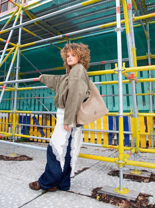 Carry Natural Raffia Natural/Black