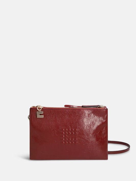 Clyde Crinkle Patent Burgundy