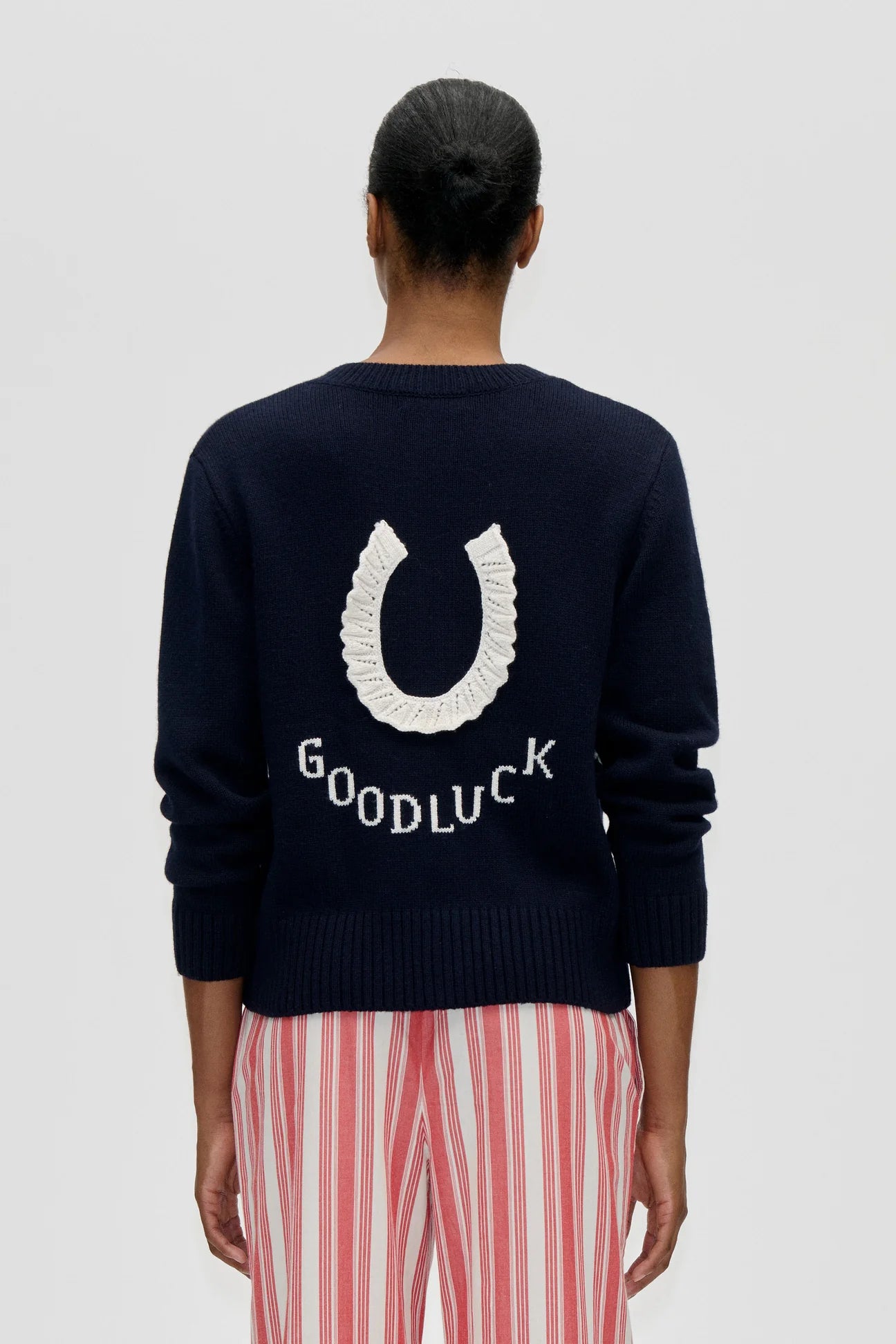 Navy cardigan lucky horse Navy
