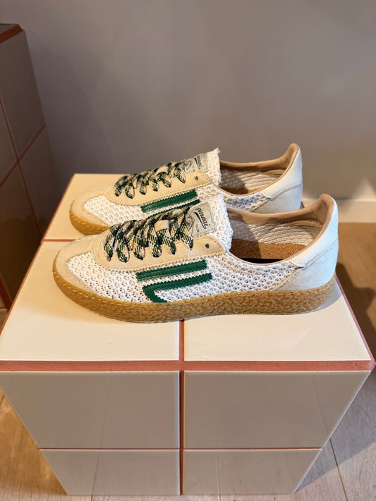 Fins groen/wit raffia