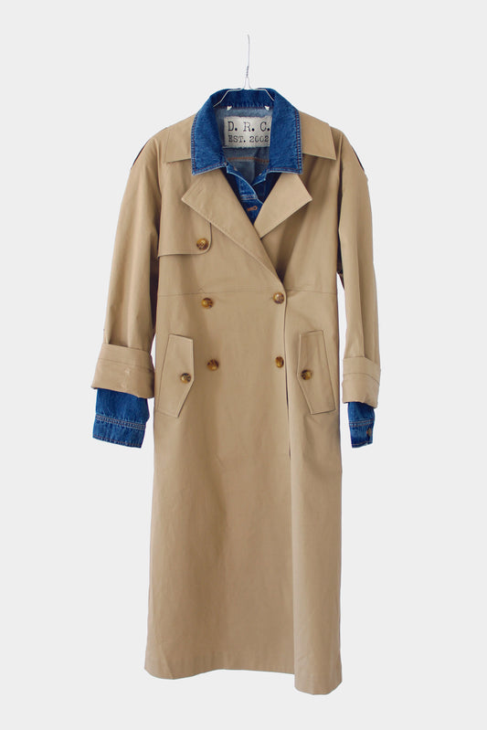 Dylan Mix Trench Camel/jeans