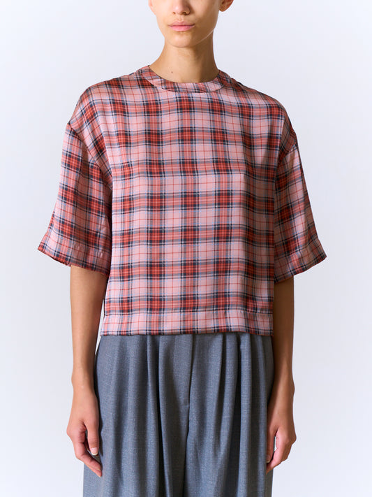 Yasmeen Blouse Pink Check