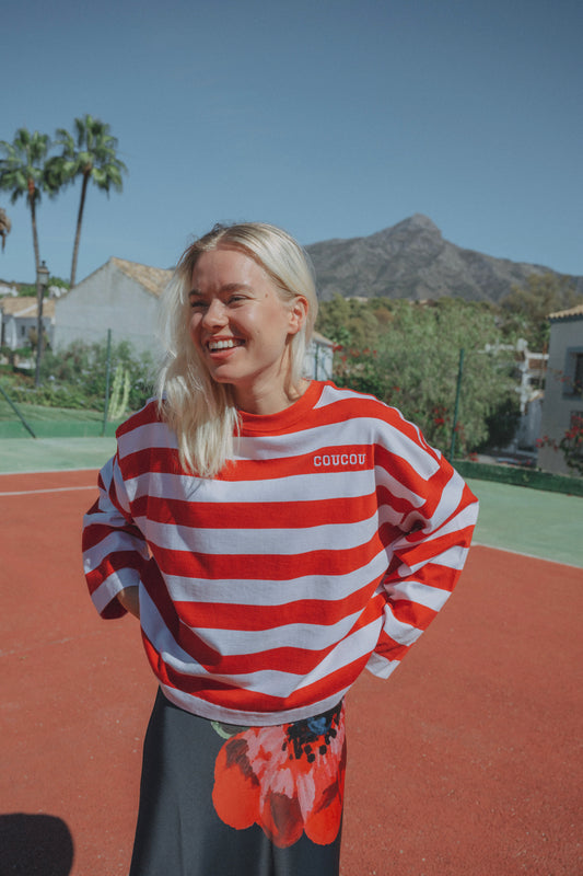 Pancake tee Red and white stripes