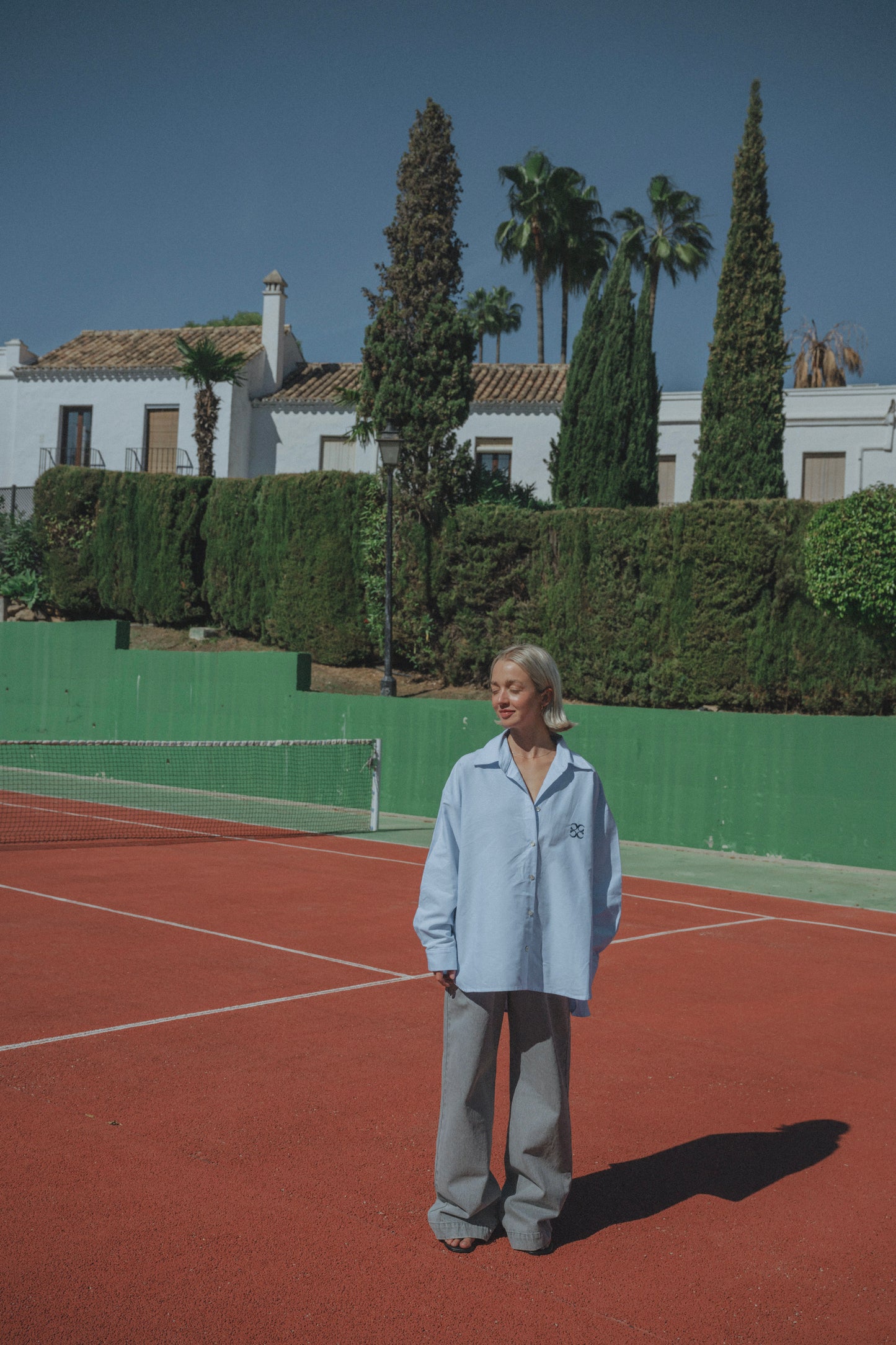 Moon blouse Light blue with couco logo