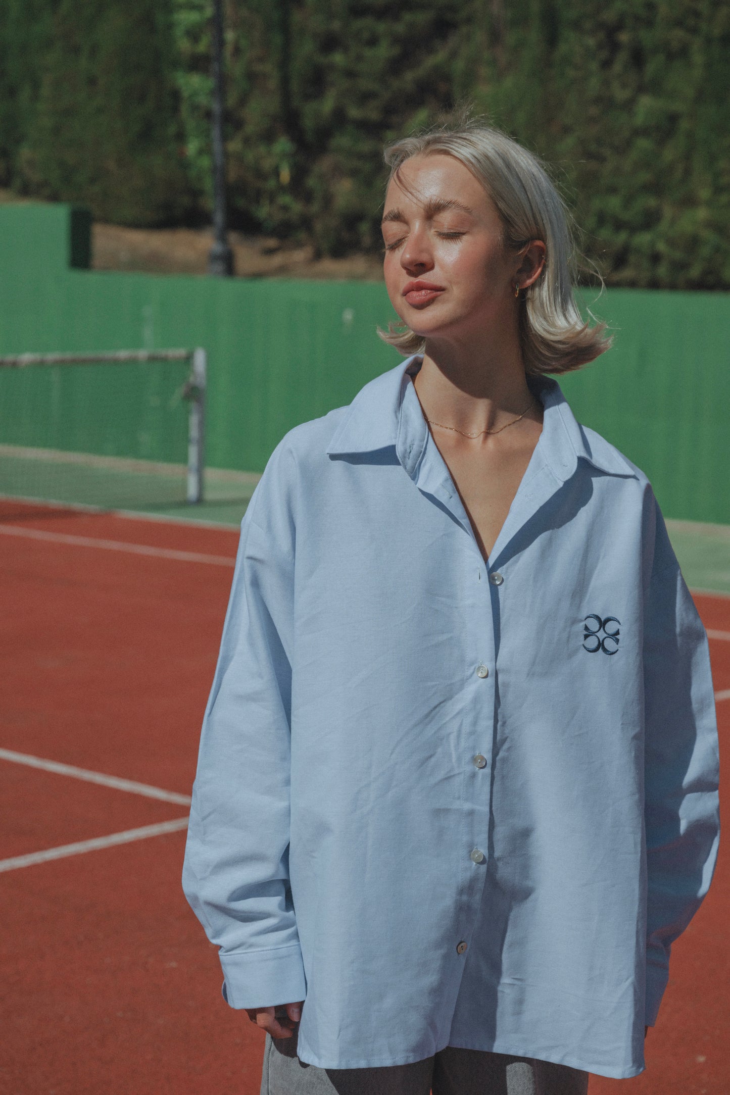 Moon blouse Light blue with couco logo