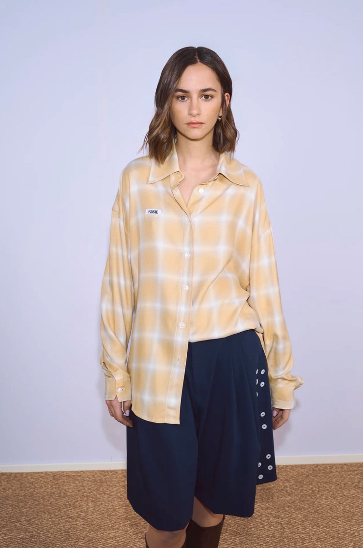 Bambi Shirt Yellow Plaid