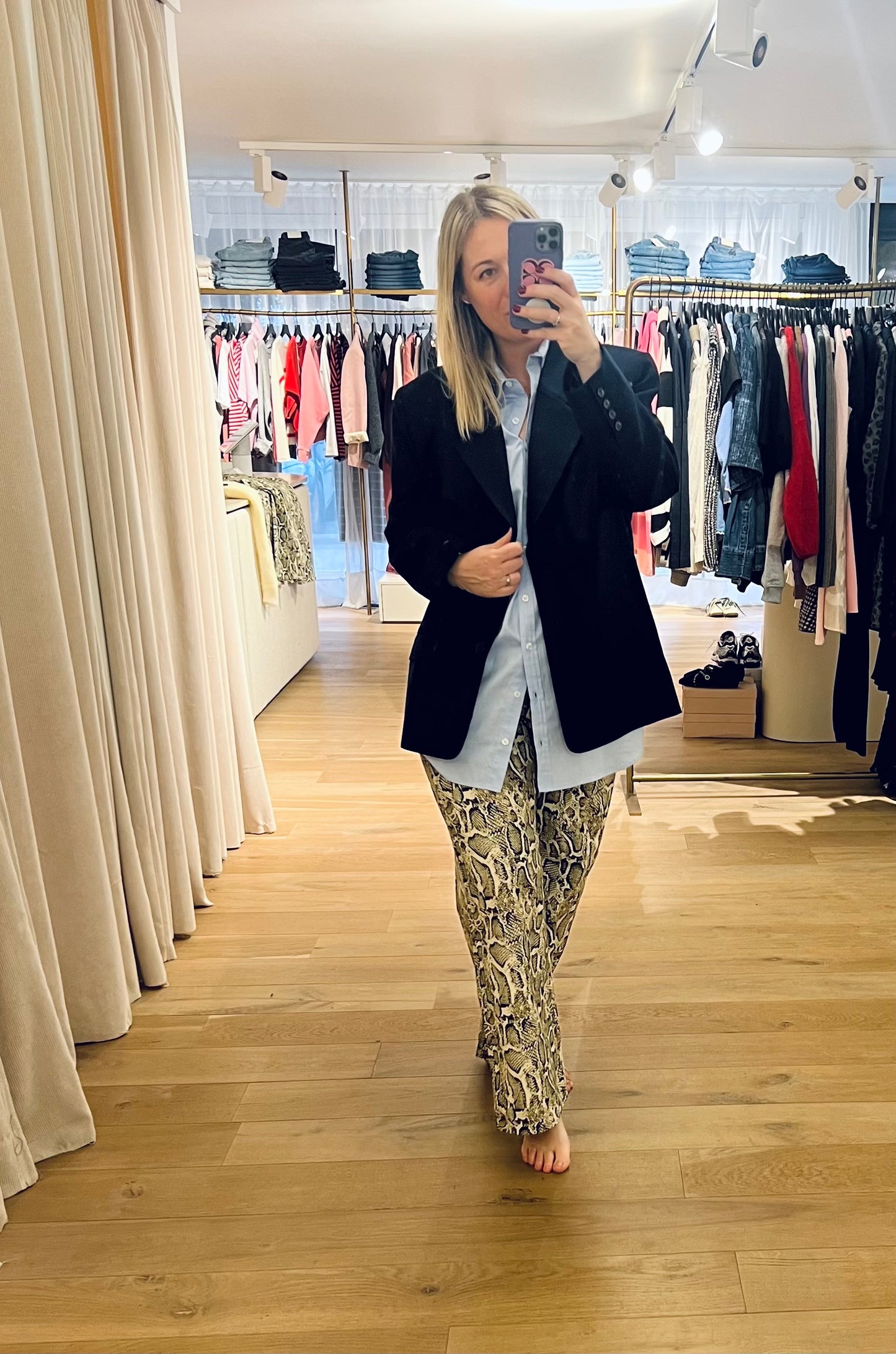 Cargo snake twil pants Snake black print