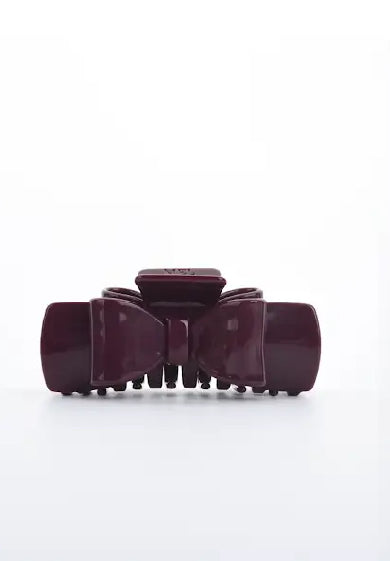 Hair Clip Large Burgundy Bow