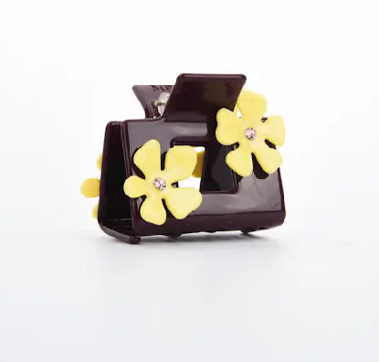 Hair Clip Small Yellow Flower