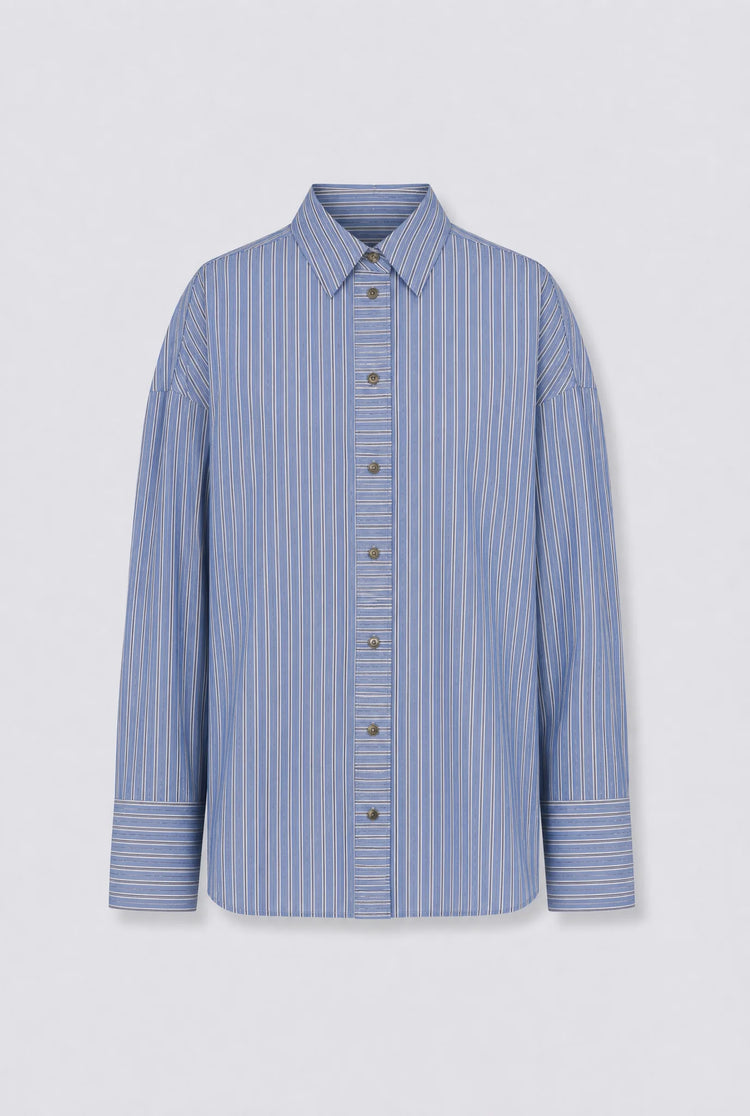 Bronx Shirt Navy Chocolate