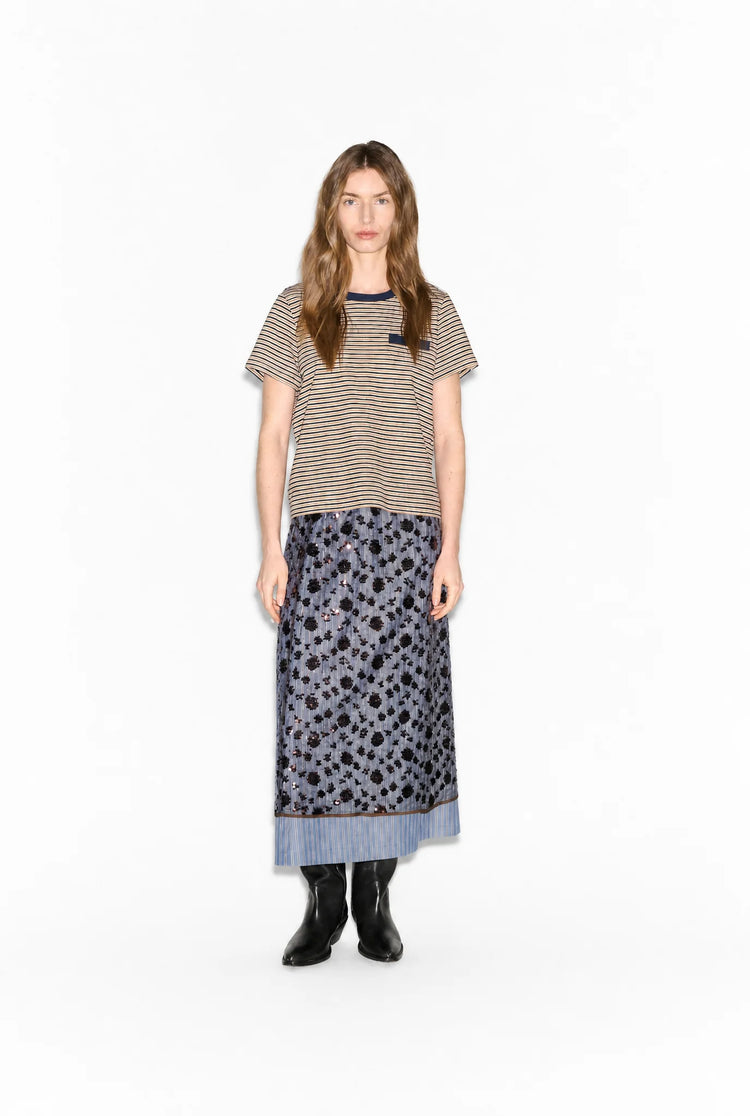 Stevie Skirt Navy Chocolate