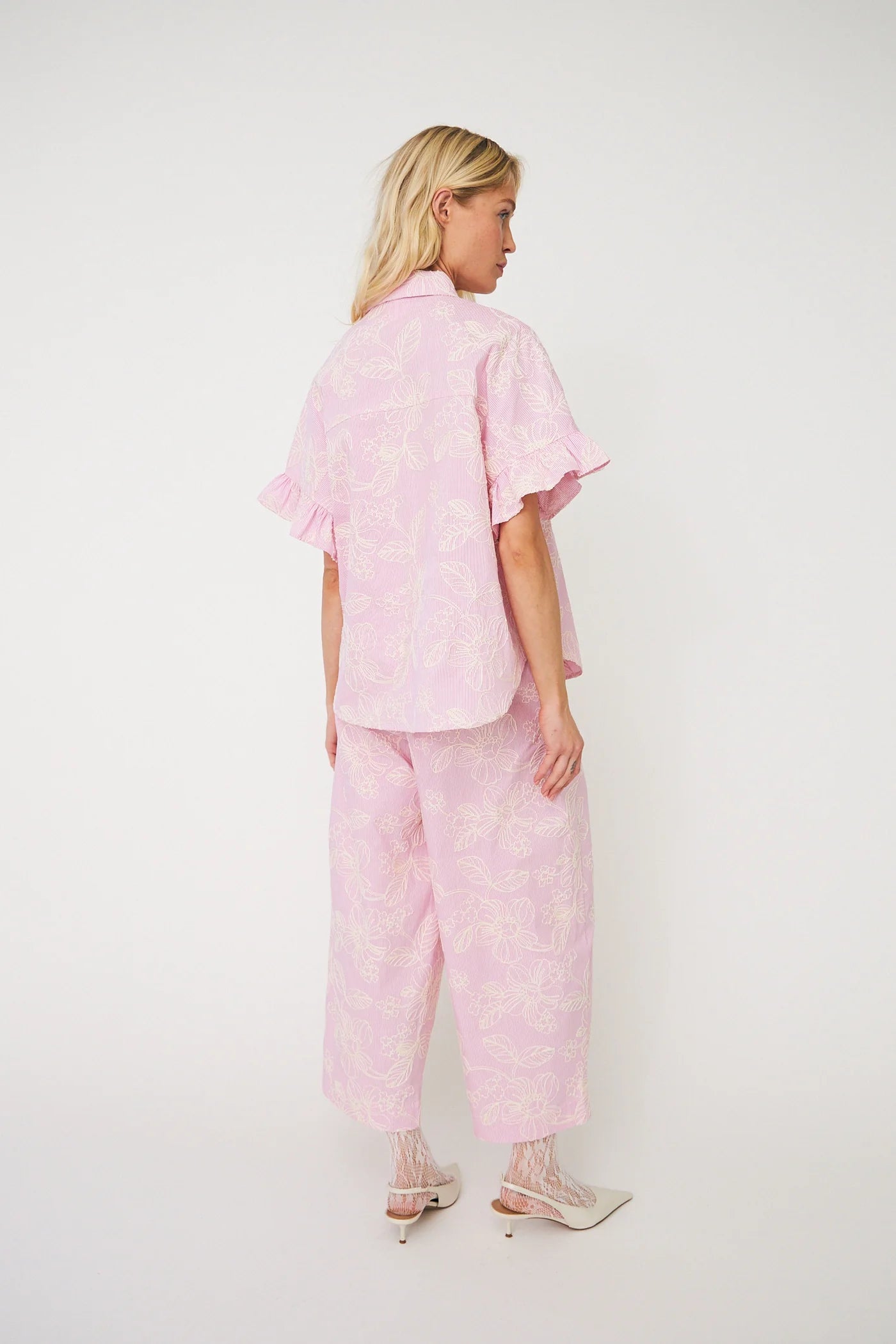 flowercras pants roos/beige