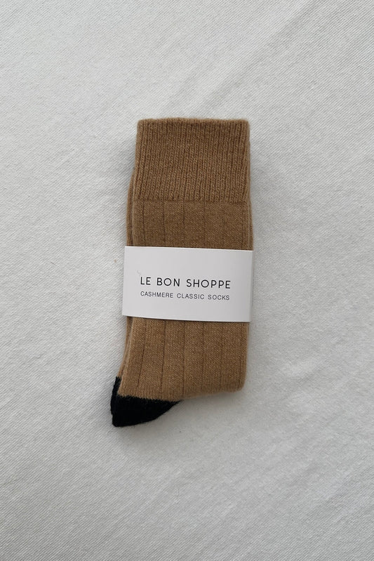 Classic Cashmere Socks Camel