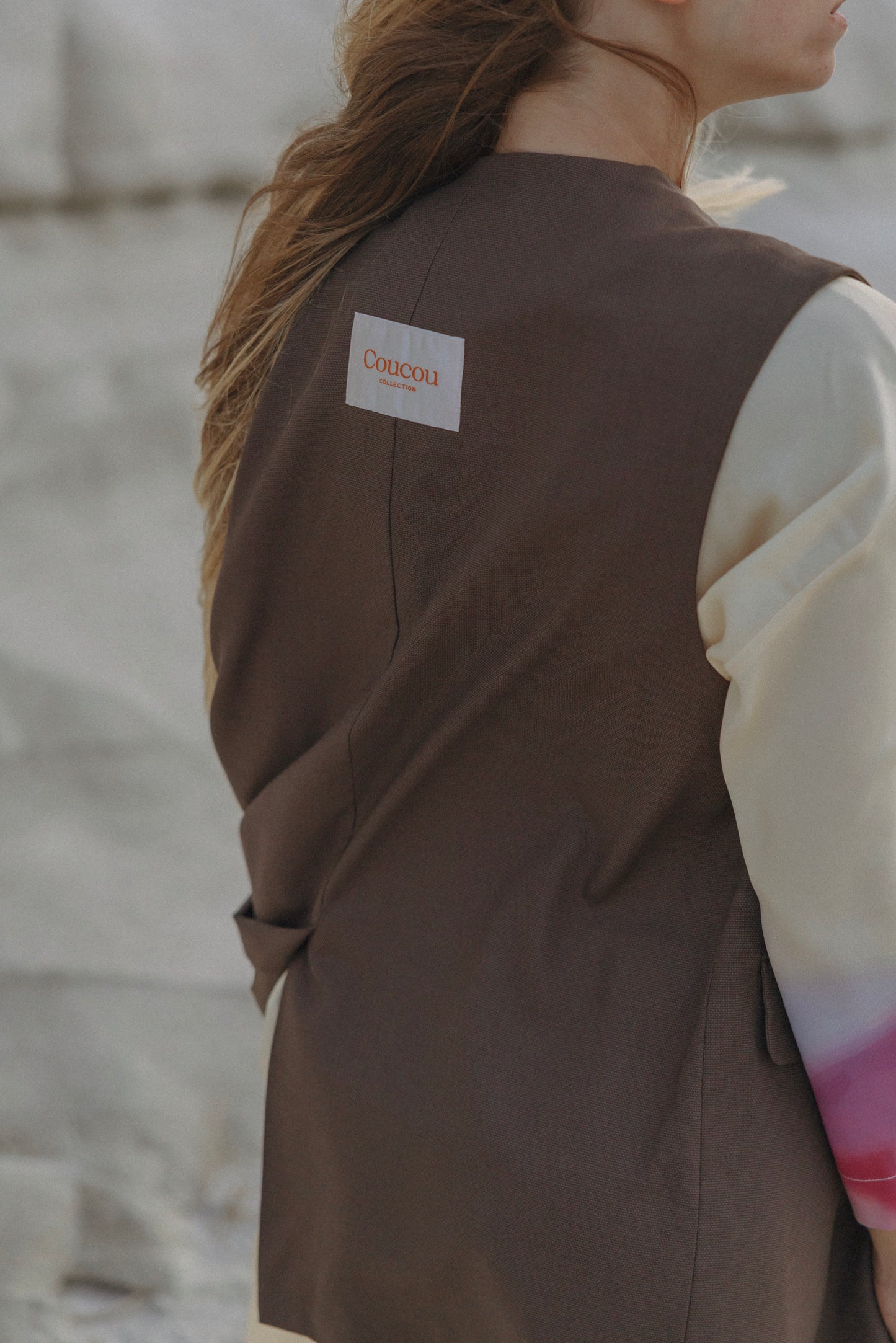 Aperol Spritz Sleeveless blazer Taupe/brown