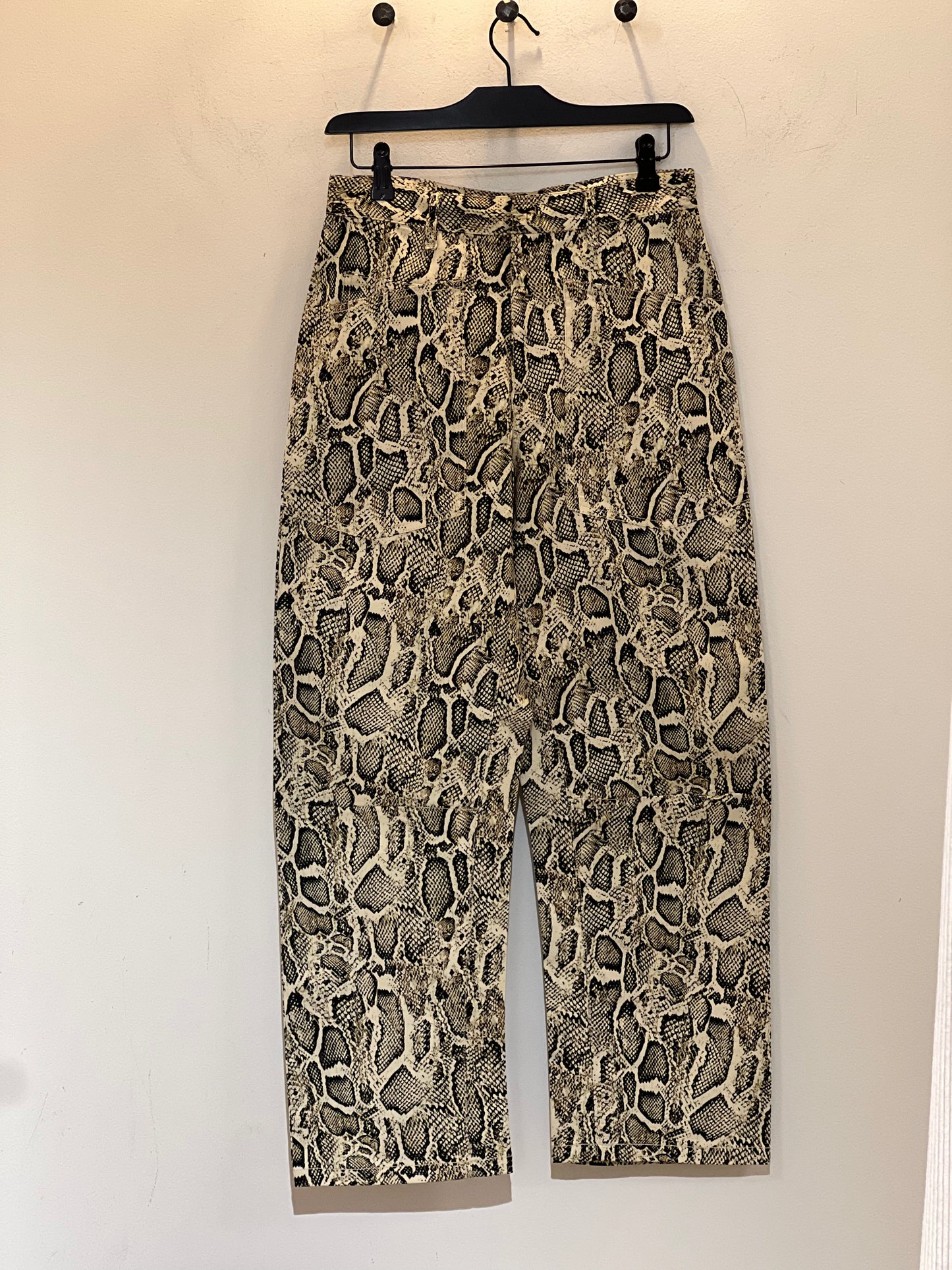 Cargo snake twil pants Snake black print