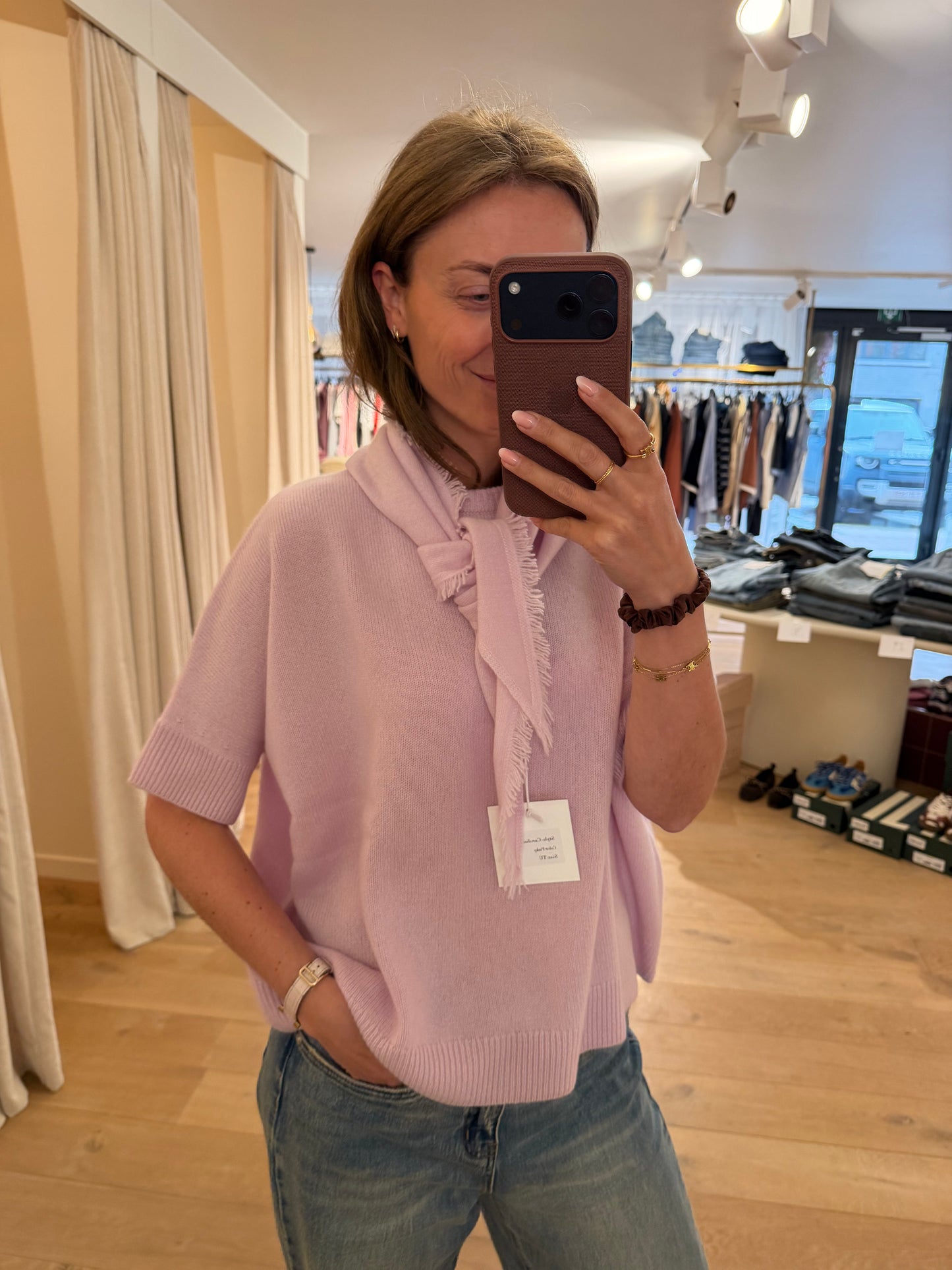 Caroline Small Scarf Pink