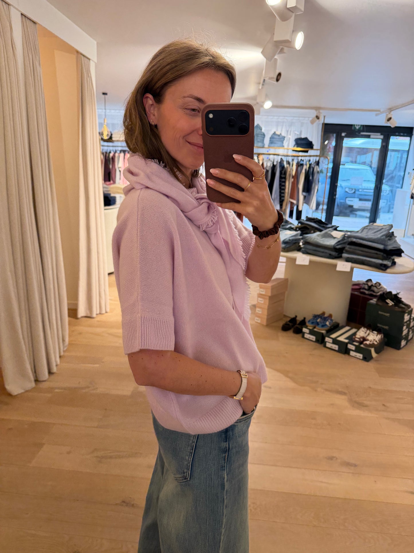 Caroline Small Scarf Pink