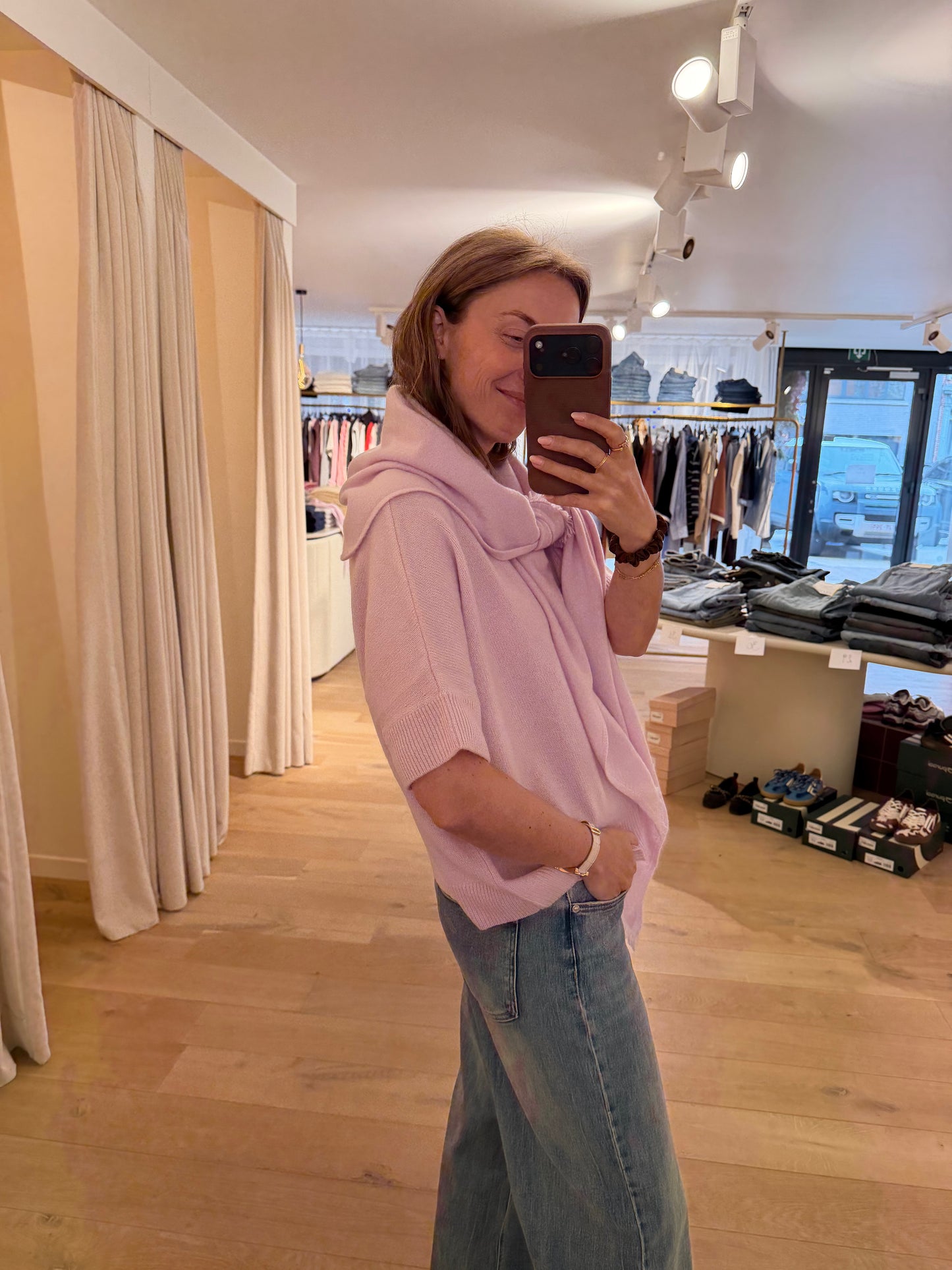 Caroline Big Scarf Pink