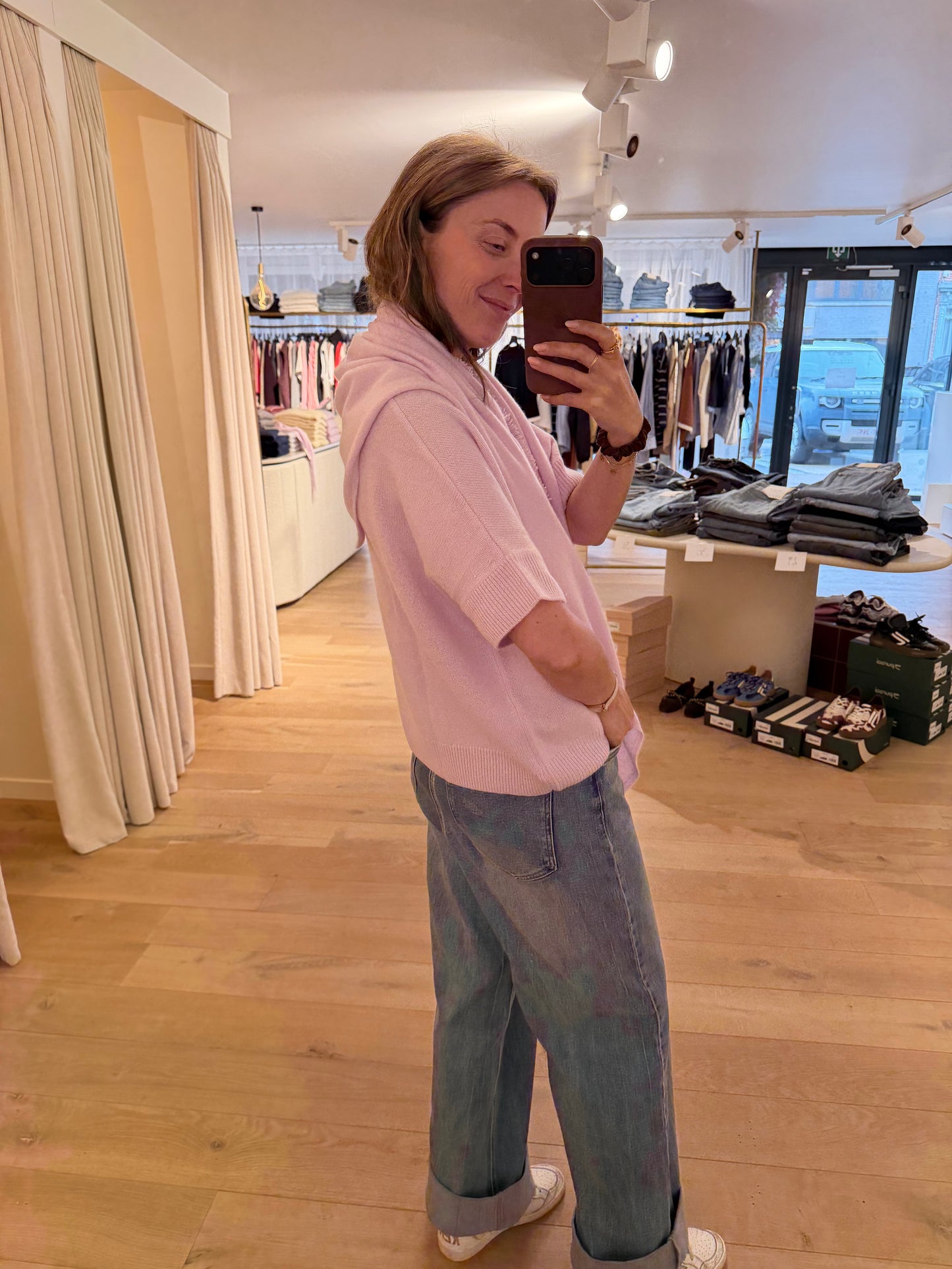 Caroline Big Scarf Pink