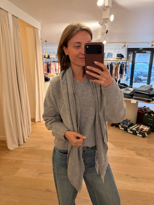 Caroline Big Scarf Grey