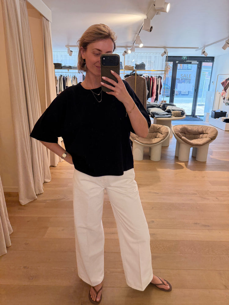 Nina Cashmere Tee Navy