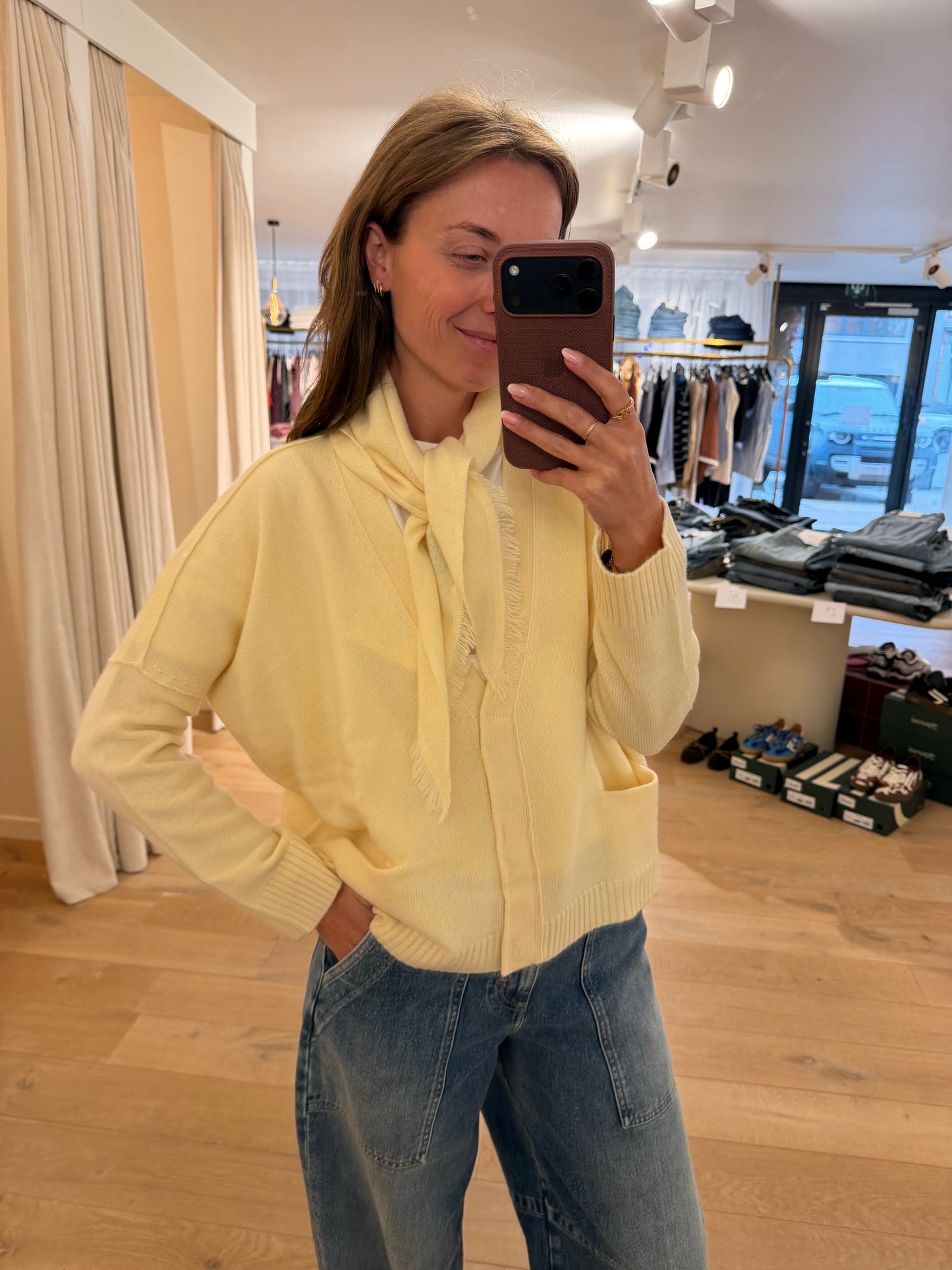 Caroline Small Scarf Butter Yellow