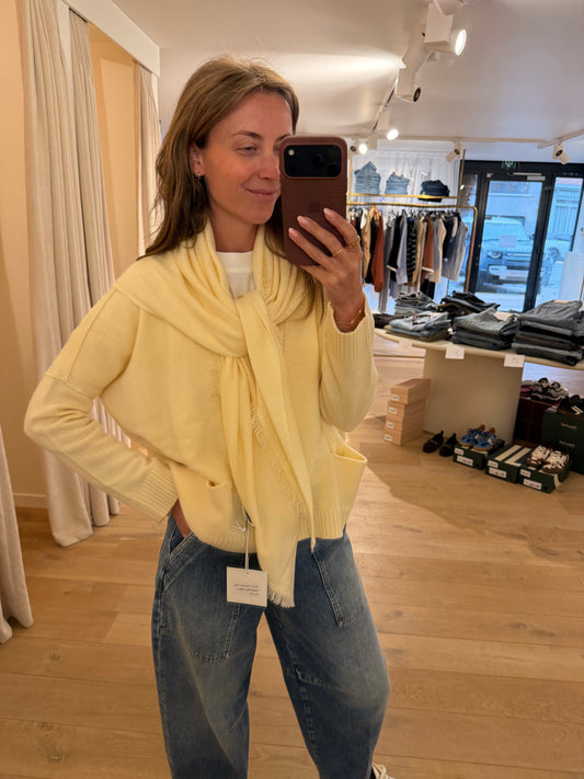 Caroline Big Scarf Butter Yellow
