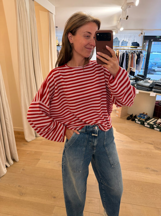 Celine Pull Stripe Red/Pink