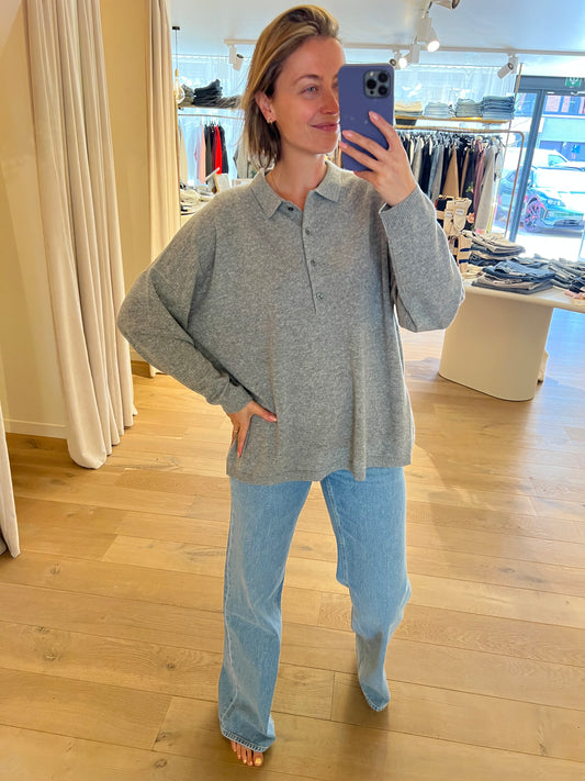 Polo 100% Cashmere Grey