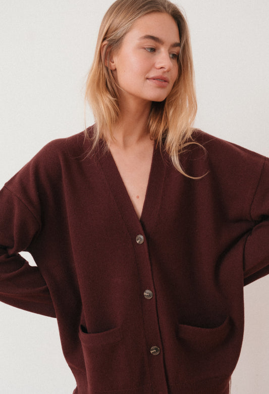 Chou Cardigan Cashmere/wool Vino