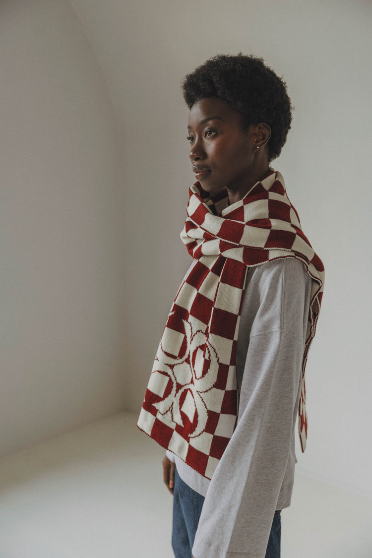 Ivy Scarfs Plaid Bordeaux