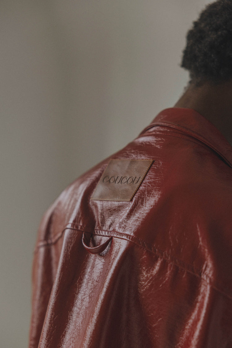 Saddle Up sleeveless jacket Red