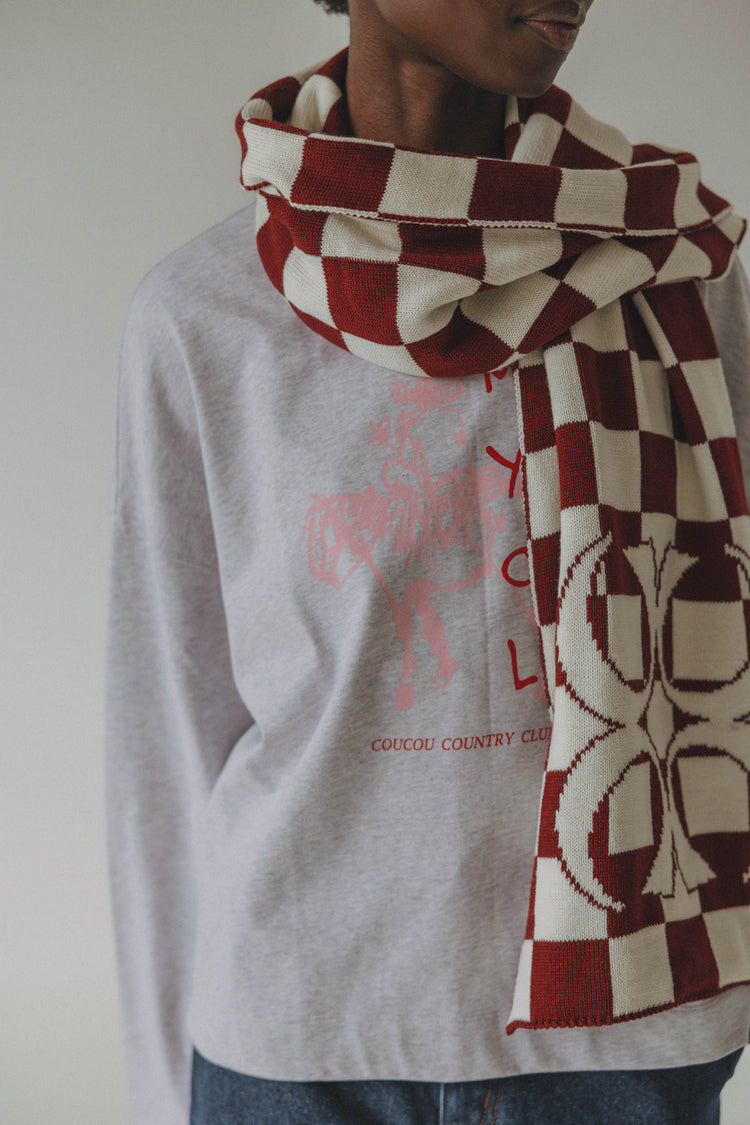 Ivy Scarfs Plaid Bordeaux